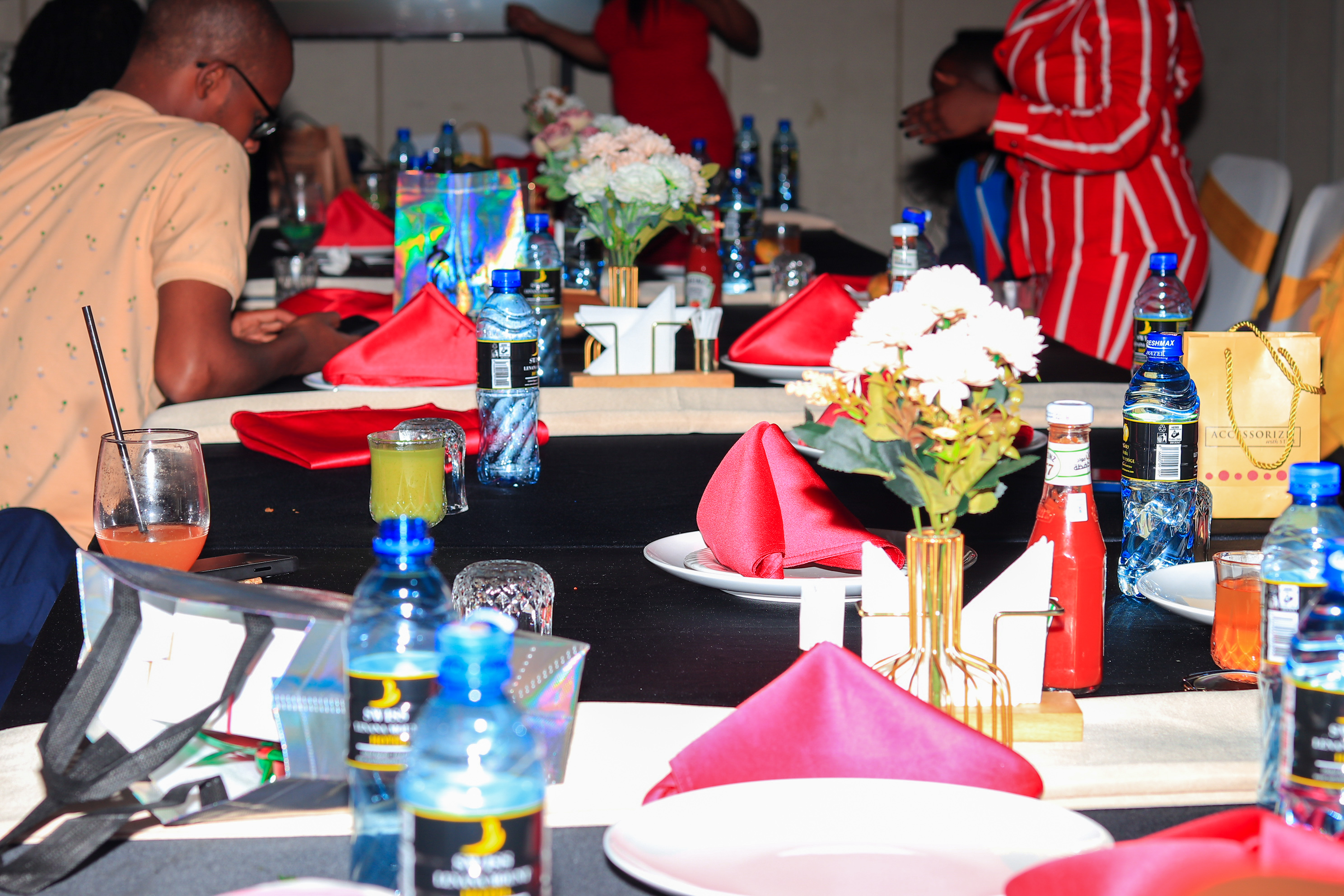 Beautifully decorated table for a romantic Valentine's meal